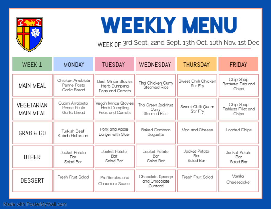 Menu - Wk1